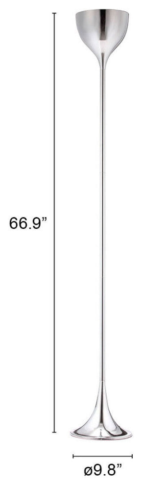 Neutrino Floor Lamp Chrome