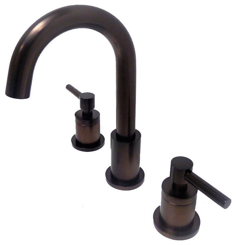 Faenza Double Handle Oil Rubbed Bronze Widespread Faucet With Drain Assembly