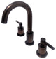 Faenza Double Handle Oil Rubbed Bronze Widespread Faucet With Drain Assembly