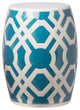 Turquoise Labyrinth Garden Stool