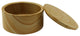 Eirenne Collection Black Zebra Marble 4" Circular Keepsake Box, Natural Tan