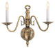 Livex Lighting 2 Light Antique Brass Wall Sconce - 5002-01