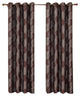 Savanna Jacquard Grommet Curtains, Set of 2, Chocolate, 104"x84"