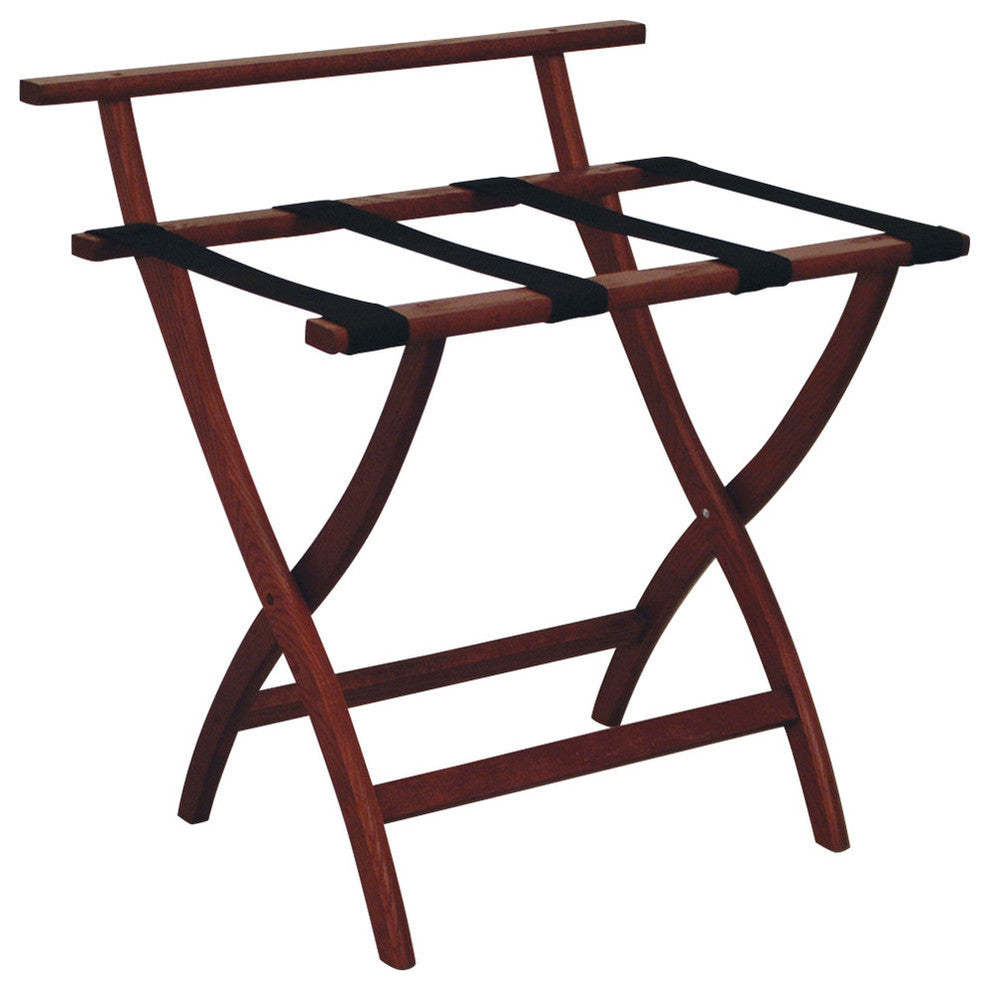 WallSaver Luggage Rack, Mahogany