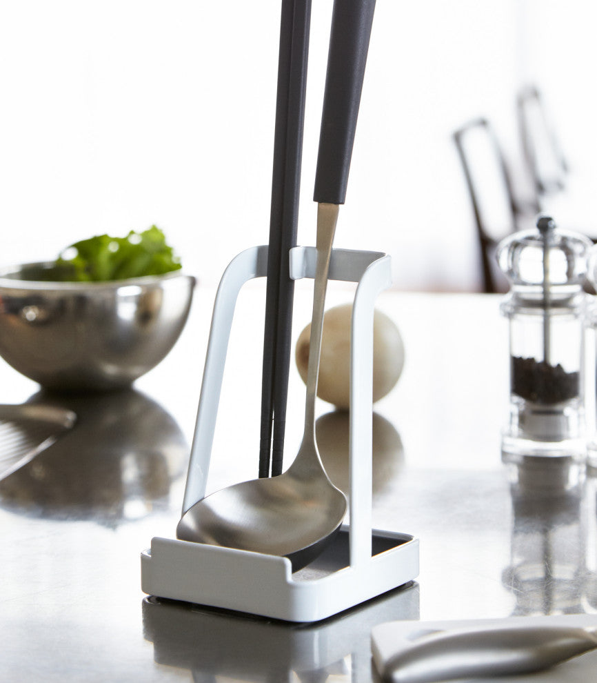 Tower Ladle & Lid Stand, White
