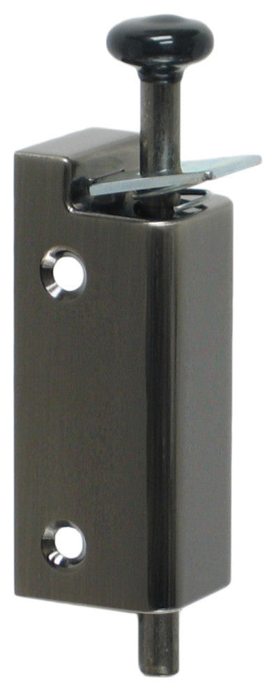 FPL Sliding Door Lock Security Foot Bolt, Antique Nickel