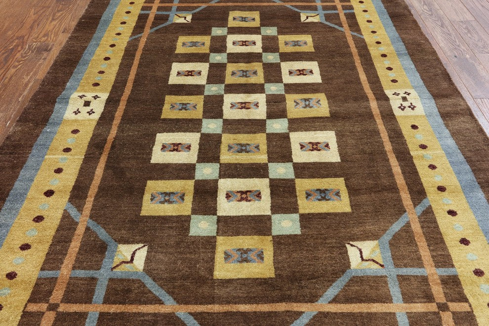 Oriental Gabbeh Hand Knotted Area Rug 6'x8', W2044