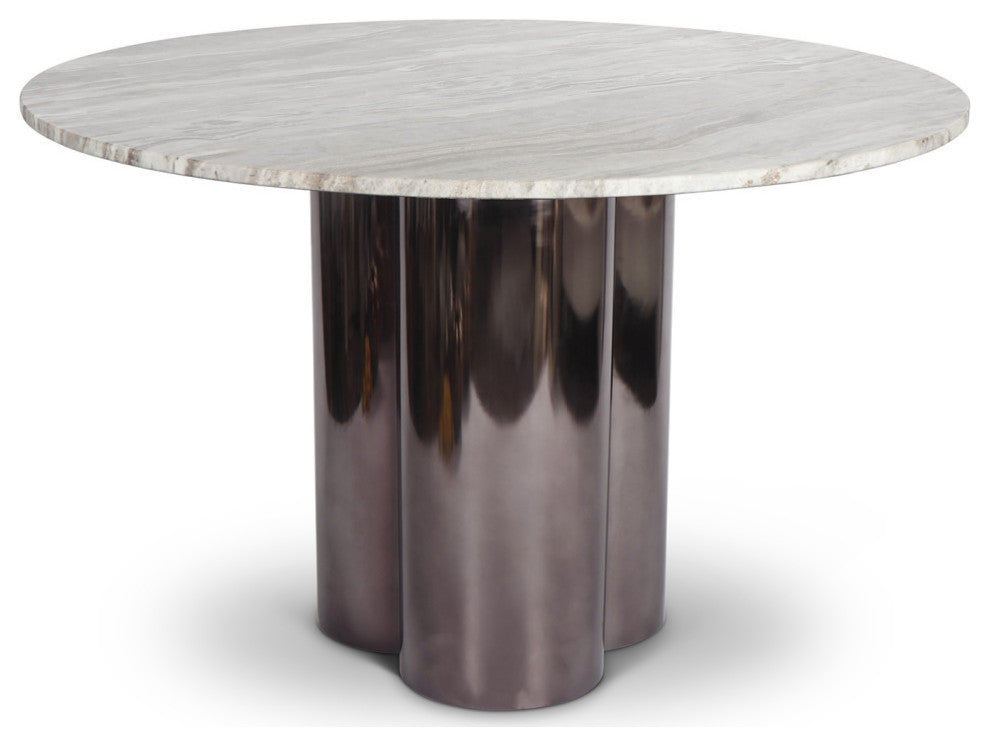 Marbelle Martie 48" Dining Table, Toronto Sand Marble Finish