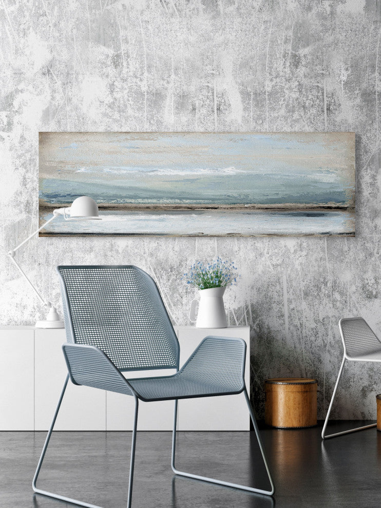 "Rolling Waves" Painting Print on Wrapped Canvas, 15x5