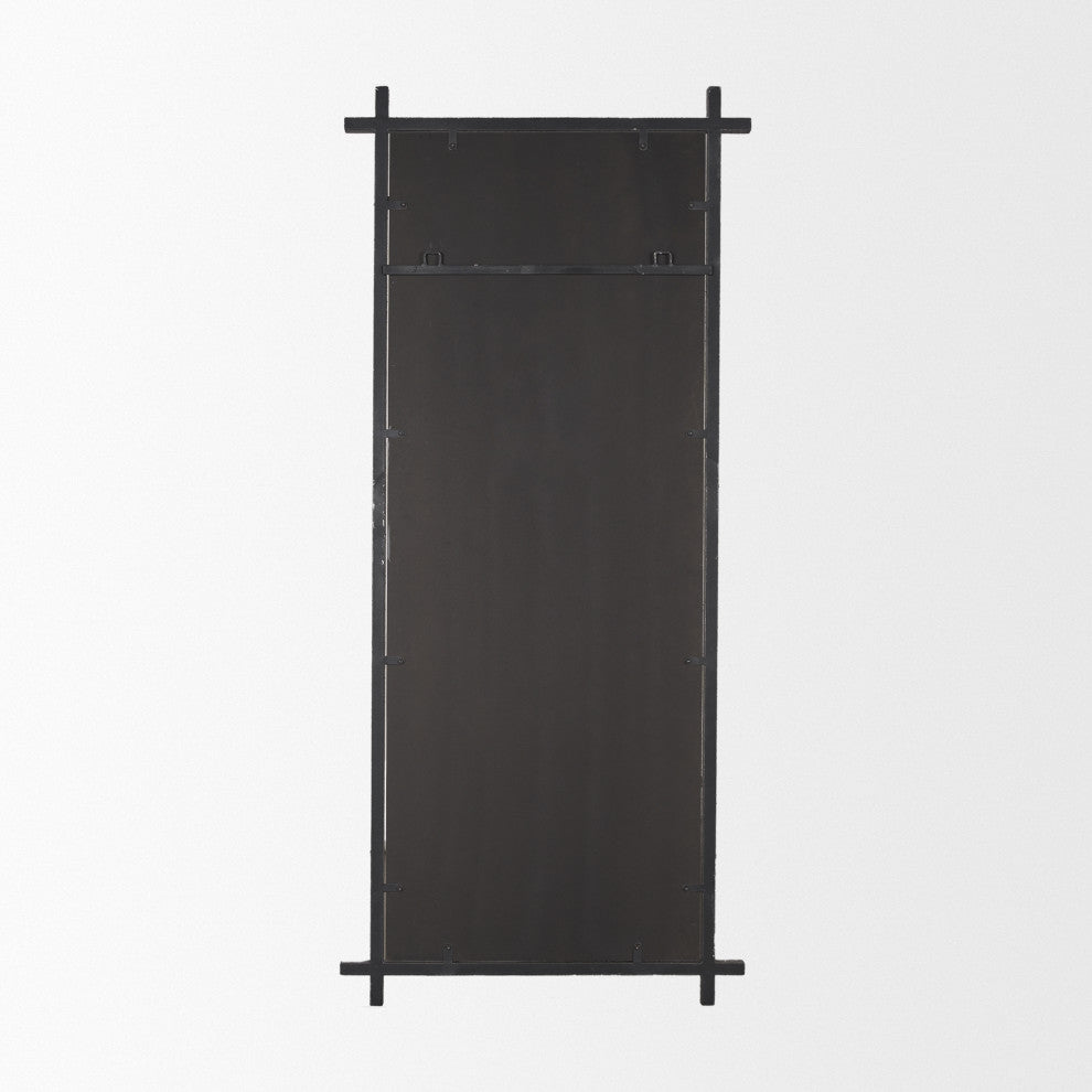 Tori Textured Gold Metal Cross Frame Wall Mirror