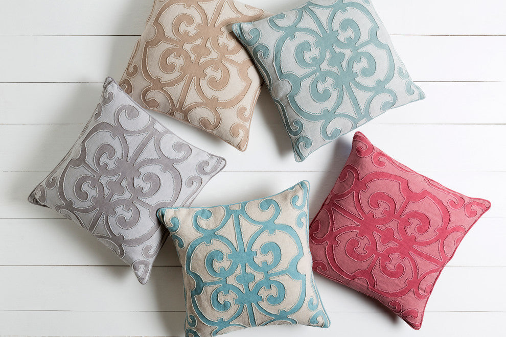 Amelia Pillow 22x22x5, Down Fill