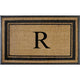 A1HC Markham Border Flocked Extra Large Monogrammed Doormat, 30"X48", R