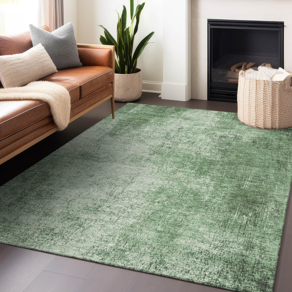 Machine Washable Indoor/Outdoor Chantille ACN1903 Green 2'6" x 3'10" Rug