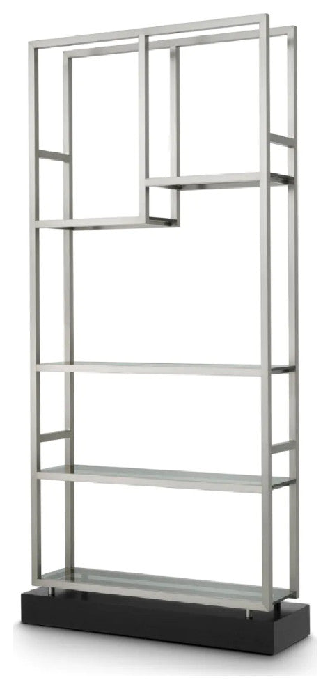 Steel Shelf Cabinet, Eichholtz Corrado I, Silver