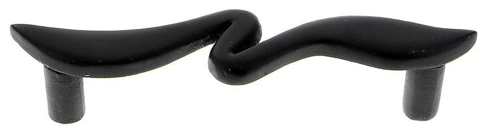 Bent Cabinet Hardware Pull, Vintage Pewter