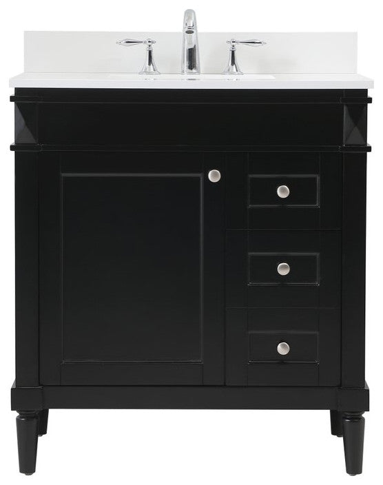 Home Living 21" Transitional Black-Light Bathroom Vanity