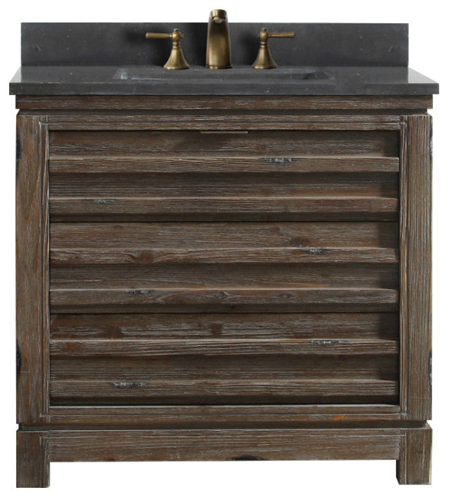 Legion Furniture Single Sink Vanity, Rustic Brown, 36"