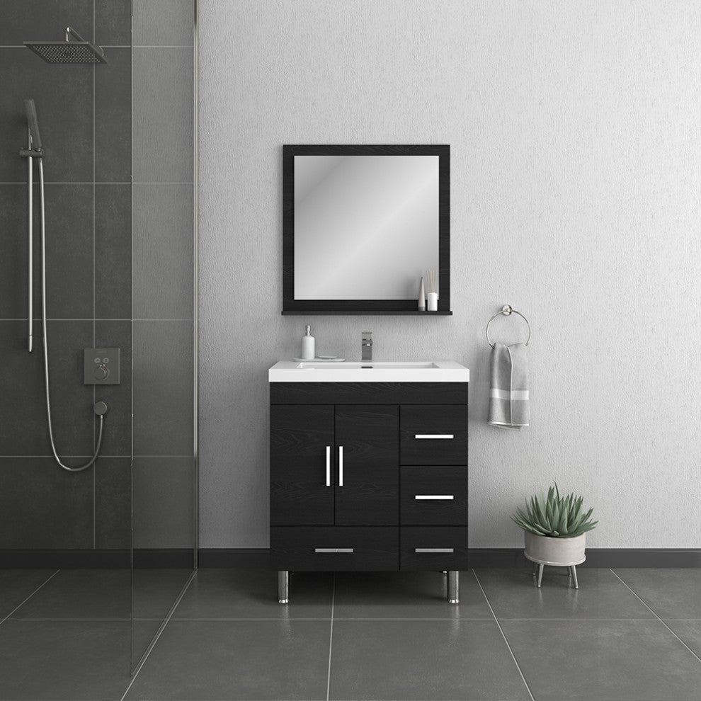 Ripley 30" Modern Bathroom Vanity Set, Black