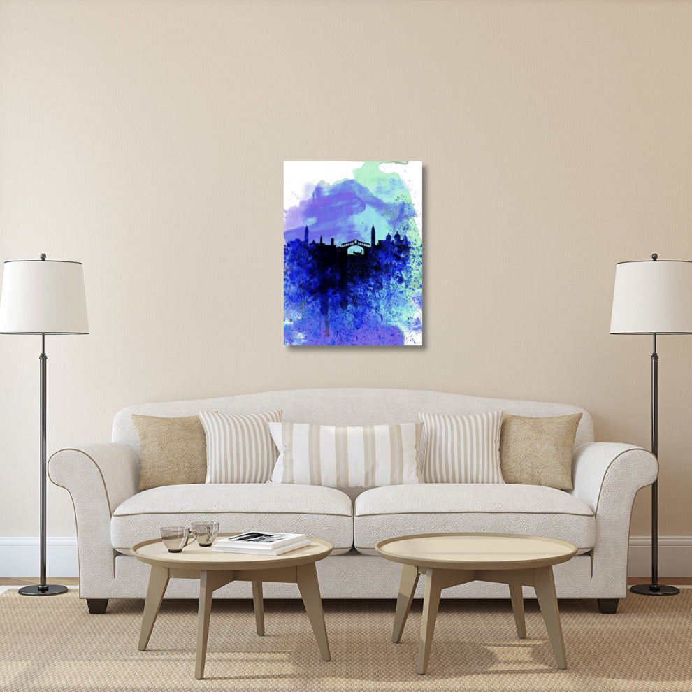 "Venice Watercolor Skyline" Fine Art Print