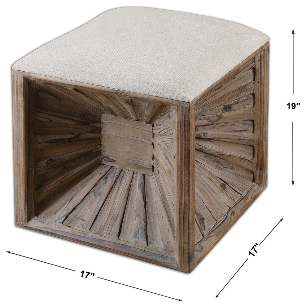 Uttermost Jia Wooden Ottoman