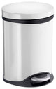 Pedal Bin Stainless Steel, White, 6 Liter