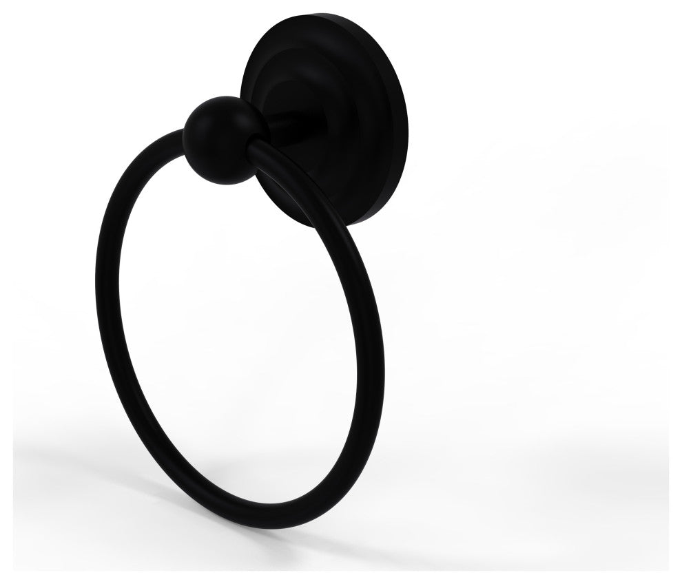 Que New Towel Ring, Matte Black