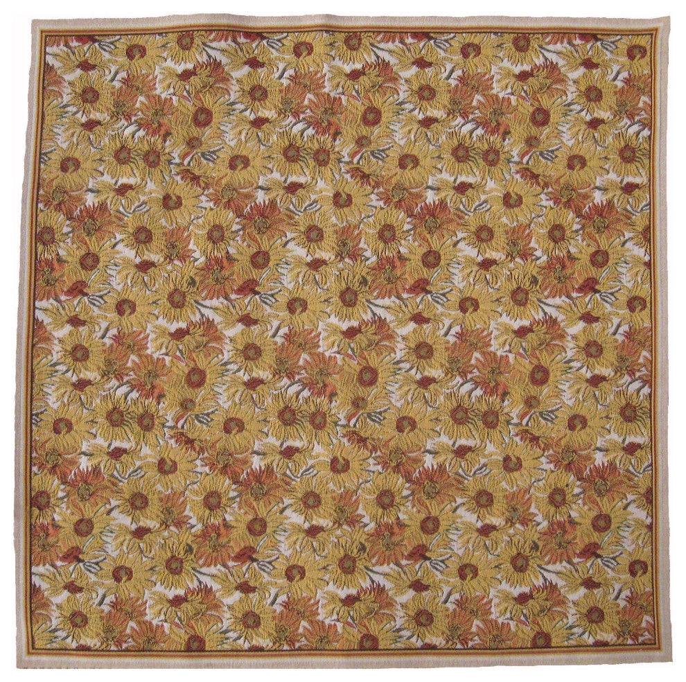 Sunflowers Square Tapestry Throw