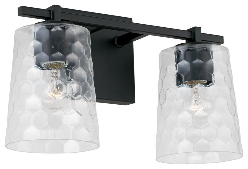 Burke Two Light Vanity in Matte Black