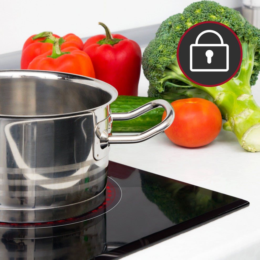 Built-in 30" 4 Elements Smooth Surface, Radiant Black Electric Cooktop