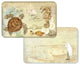 Vinyl Plastic Placemats Reversible Coastal Waterways Set of 4