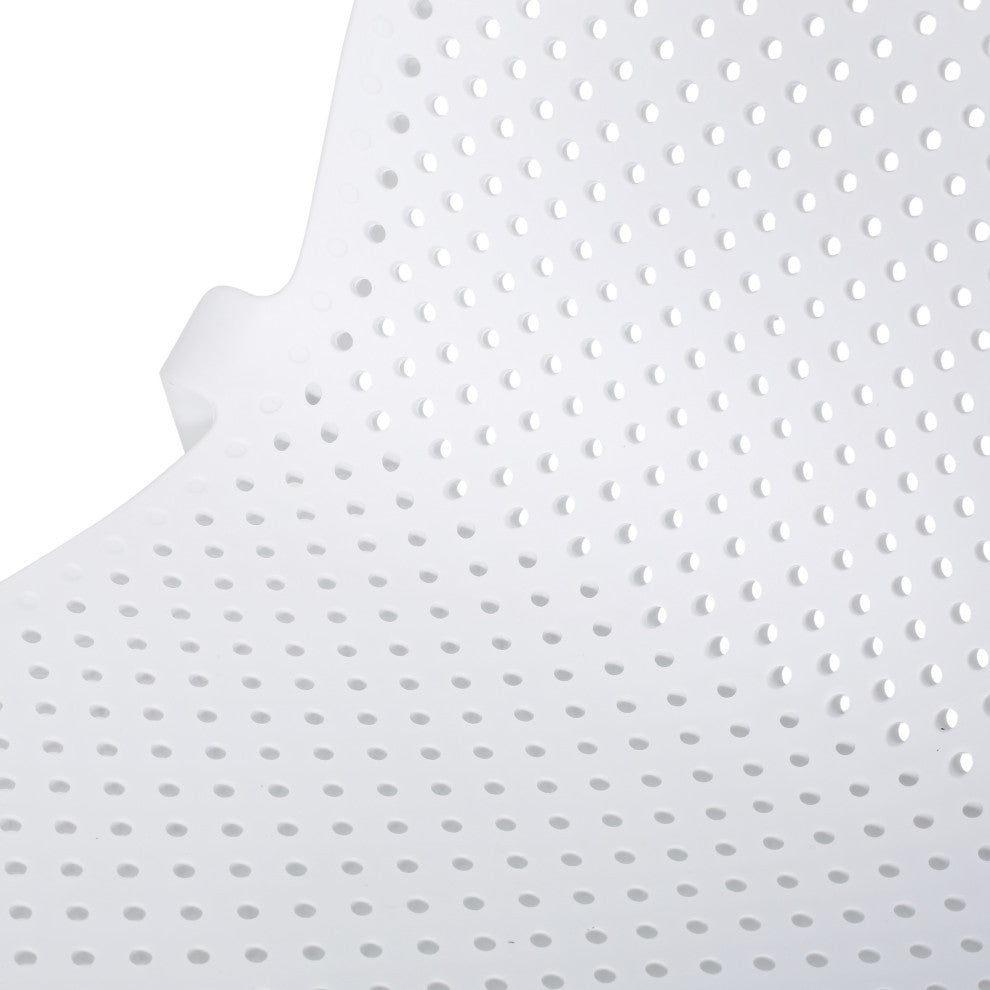 Tafton Outdoor Stacking Dining Chair, Set of 2, White