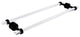 Pacific Beach 24" Back to Back Shower Door Towel Bar, Matte Black