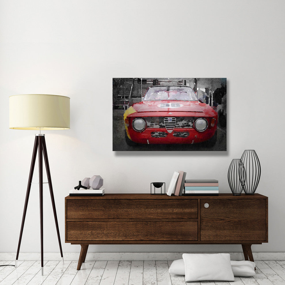 "1967 Alfa Romeo GTV Watercolor" Fine Art Print