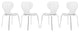 Stackable Plastic Dining Chair with Chrome Legs for Indoor and Outdoor Set of 4, Clear