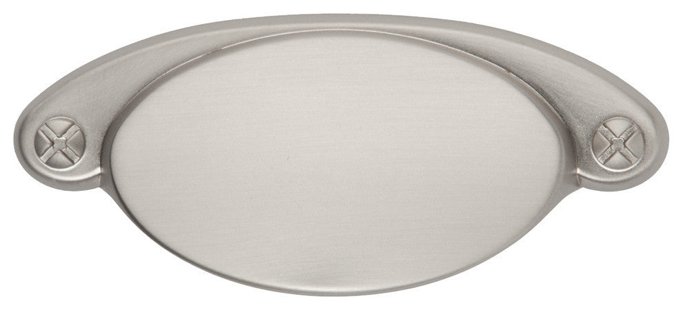Sumner Street Home Hardware Ovaline Cup Pull, Small, Satin Nickel