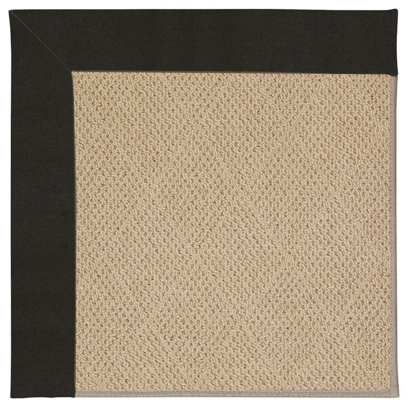 Zoe-Cane Wicker Machine Tufted Rectangle Rug, Ebony, 2'6"x12' Runner