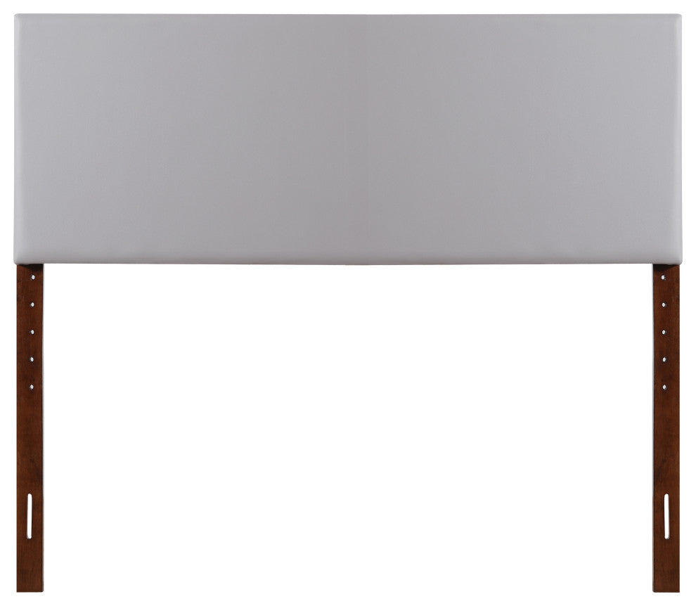 Novo Faux Leather Headboard, Light Gray, Queen