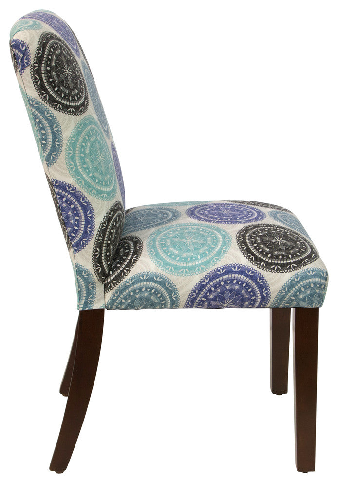 Hughes Dining Chair, Pen Medallion Blue