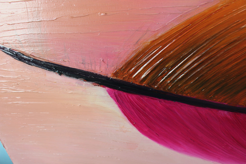 48" x 24" Blushing Phase Original Large pink magenta Modern Painting