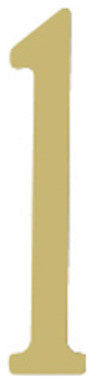 3" Brass Self Adhesive Address, Number 1