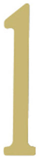 3" Brass Self Adhesive Address, Number 1