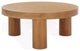 Safavieh Couture Bary Round 3 Leg Wood Coffee Table, Natural