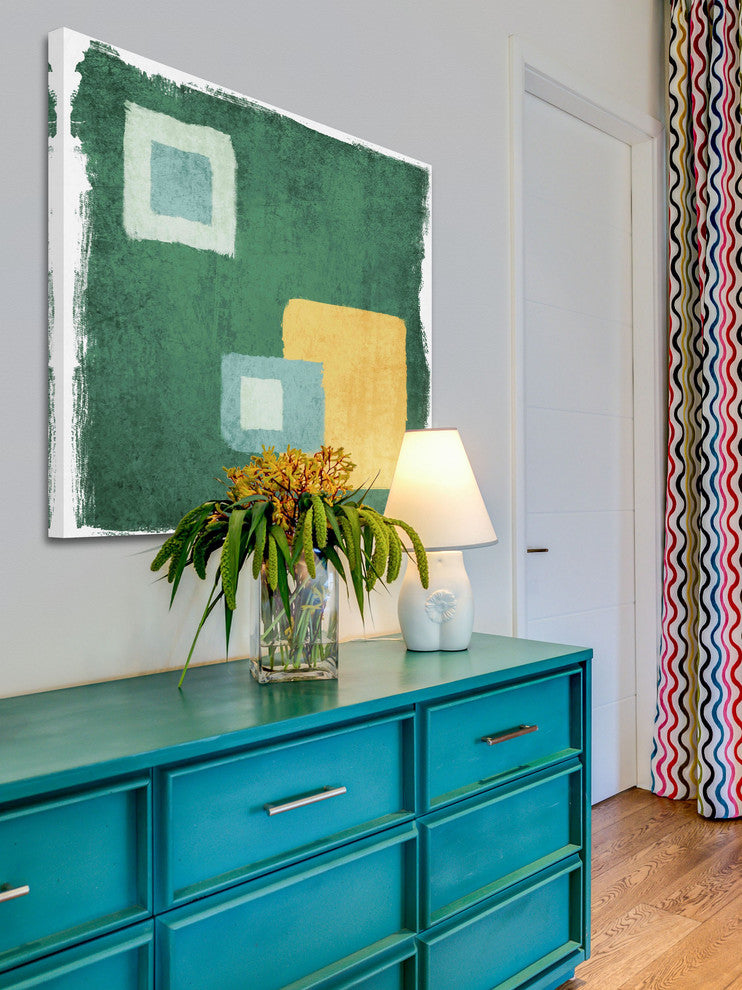 "Green and Yellow" Painting Print on Canvas by Irena Orlov