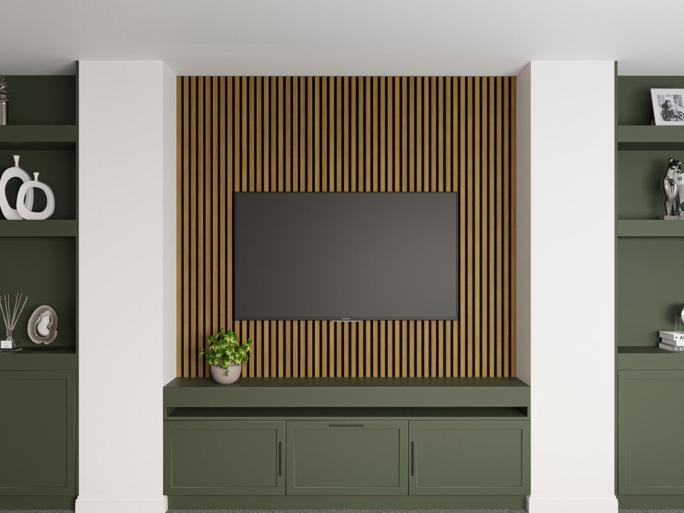 Acoustic Wood Wall Panels, Set of 2, Oak