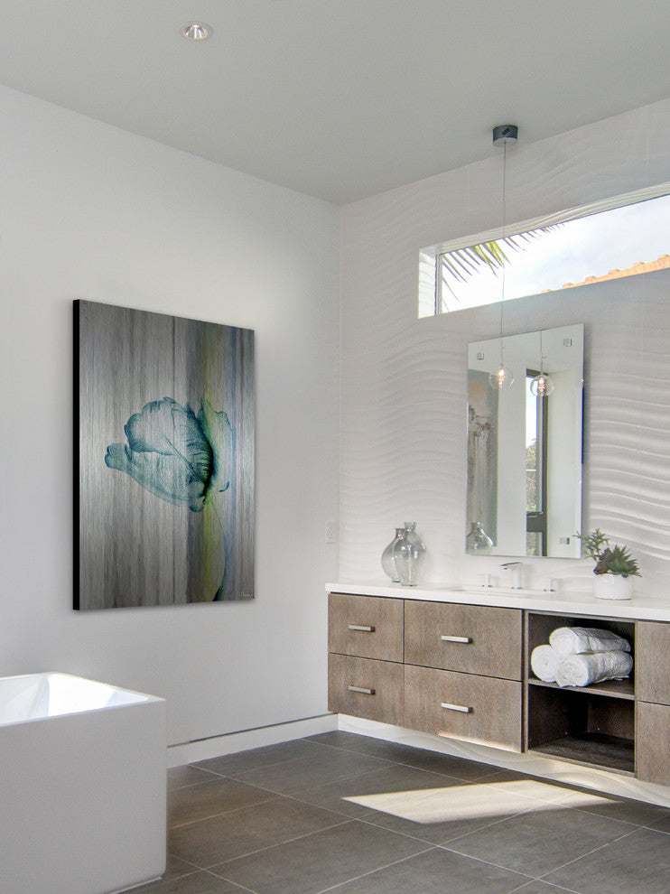 "Water Flower" UV Ink Print on Brushed  Aluminum, 30"x45"
