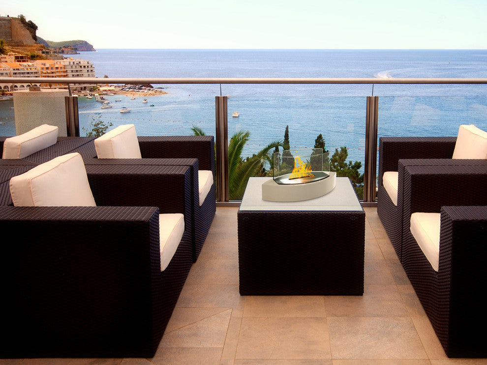 Lexington Tabletop Fireplace, High Gloss Beige Paint