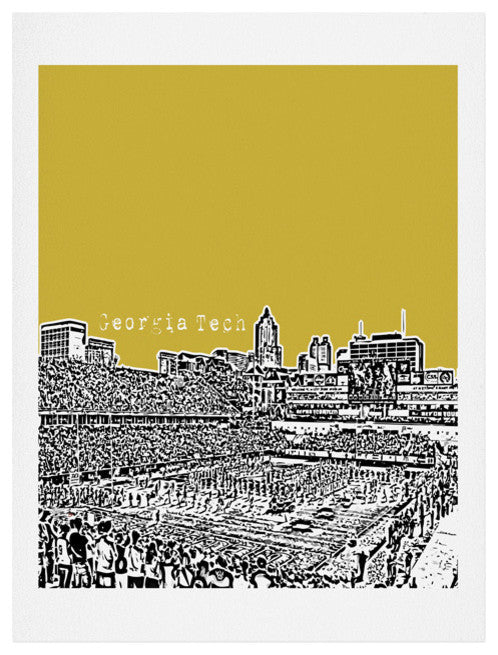 Deny Designs Bird Ave Georgia Tech Yellow Art Print