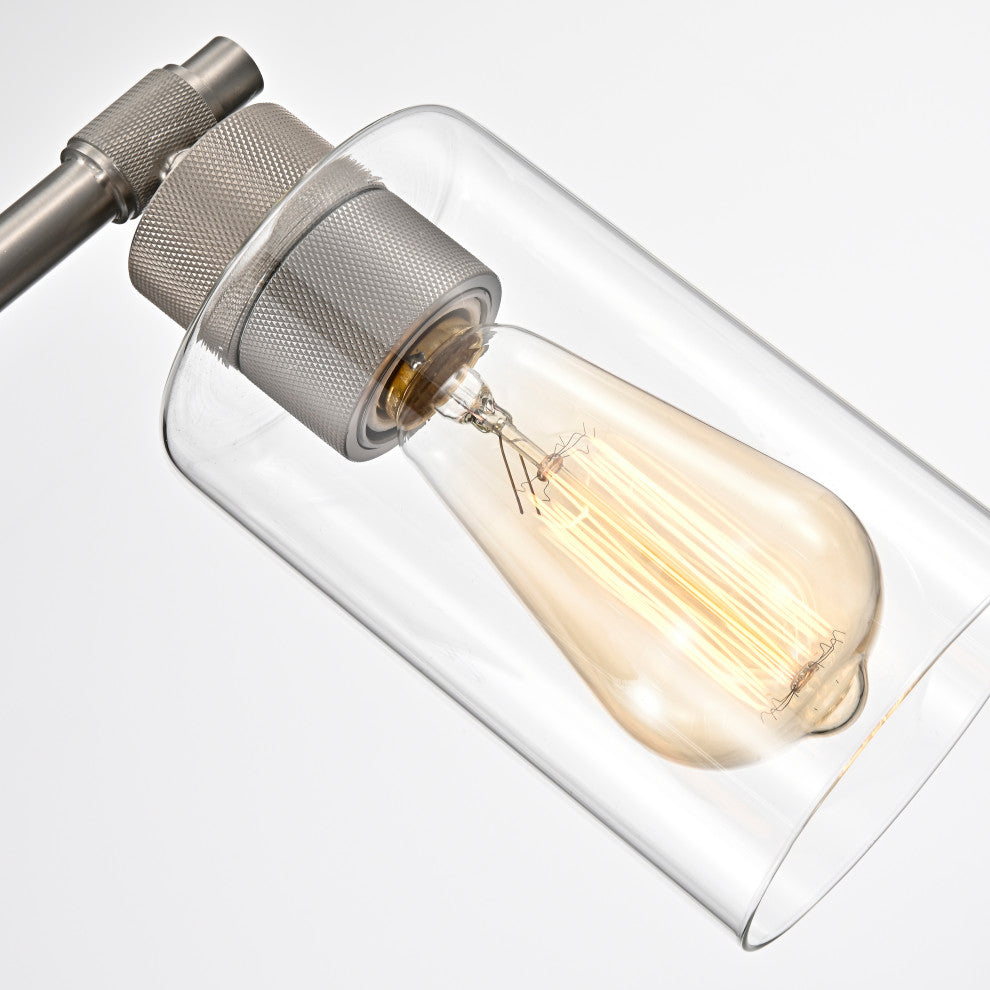 CHLOE Lighting Mercy Contemporary 3-Light Brushed Nickel Bath Vanity Fixture