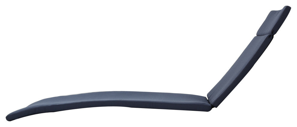 GDF Studio Soleil Outdoor Chaise Lounge Cushion, Navy Blue