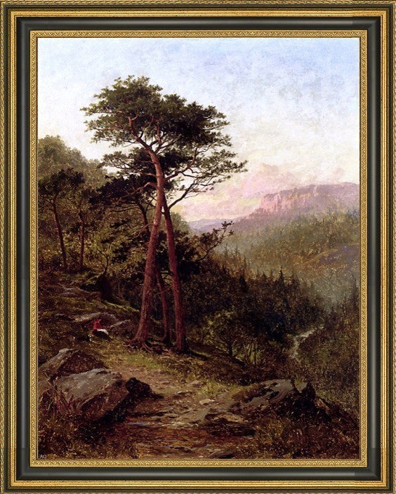 Henry Pether Evening, North Wales Framed Premium Canvas Print, 18"x24"